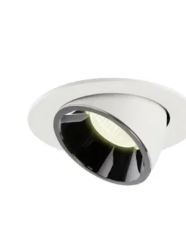 LED podhledová svítidla SLV BIG WHITE NUMINOS GIMBLE L zápustné stropní svítidlo bílé/chrom 4000 K 40° 1006025