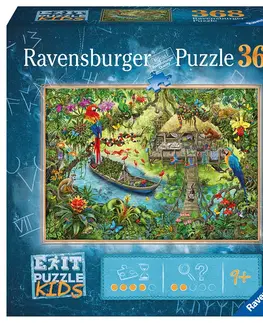 Hračky puzzle RAVENSBURGER - Exit KIDS Puzzle: Džungle 368 dílků
