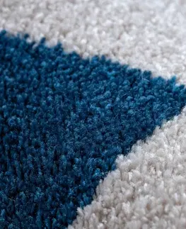 Koberce a koberečky Dywany Lusczow Kusový koberec SKETCH KANE modrý / bílý - Cikcak, velikost 180x270