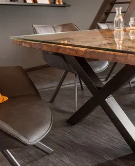 Jídelní stoly LuxD Designový jídelní stůl Shark X 180 cm přírodní