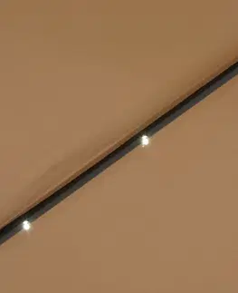 Zahradní slunečníky a doplňky Závěsný slunečník s LED Ø 300 cm Bílá