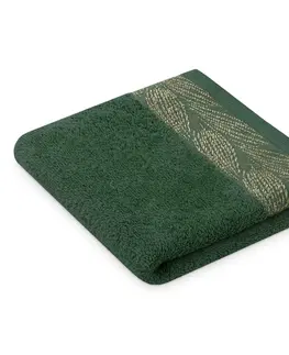 Ručníky AmeliaHome Sada 3 ks ručníků ALLIUM klasický styl zelená, velikost 50x90+70x130