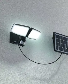 Solární lampy na zeď PRIOS Prios Kalvito LED solární bodové svítidlo 2 zdr.