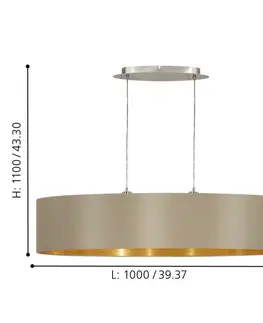 Moderní závěsná svítidla EGLO Závěsné svítidlo MASERLO 31618