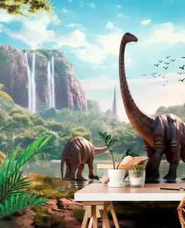 Fantasy tapety Tapeta neodhalená země dinosaurů