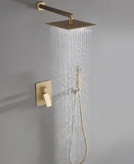 Sprchy a sprchové panely Sprchový set podomítkový + BOX Rea BENTO světle zlatý