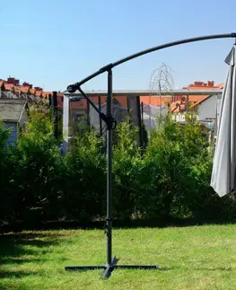 Zahradní slunečníky a doplňky Garden Line Zahradní slunečník s ochranným obalem BANANA 300 cm šedý
