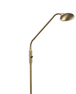Stojaci lampy Moderní stojací lampa bronzová včetně LED - Eva