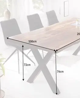Jídelní stoly Jídelní stůl ATLAS Dekorhome 200x100x76 cm