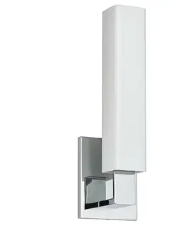 Moderní nástěnná svítidla HUDSON VALLEY nástěnné svítidlo LIVINGSTON mosaz/sklo chrom/opál E27 1x40W 550-PC-CE