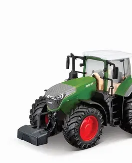 Hračky BBURAGO - Bburago 10cm farm traktor na setrvačník s vlečkou fendt 1050 vario