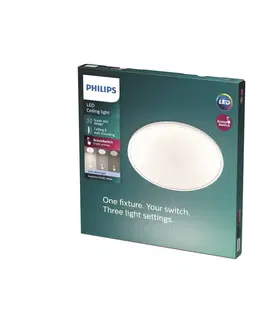 Stropní svítidla Philips Philips SuperSlim LED IP44 2 700K Ø 24,5 cm bílá