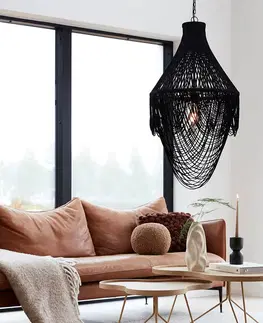 Lustry PR Home PR Home Mauritz lustr se semišovými stuhami
