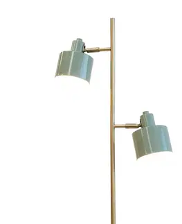 Stojací lampy Dyberg Larsen Dyberg Larsen Ocean stojací lampa 2x olivová/mosaz
