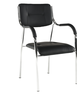 Kancelářské židle Stohovatelná židle MALIGOR, černá