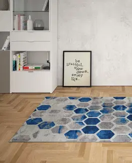 Koberce a koberečky Conceptum Hypnose Koberec Ivy 80x200 cm modrý