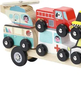 Dřevěné hračky Vilac Dřevěný kamión s autíčky ARIK vícebarevný