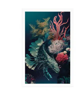 Podmořský svět Plakát surrealistická kreveta