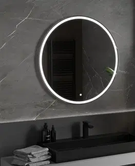 Koupelnová zrcadla MEXEN Gobi zrcadlo s osvětlením 90 cm, LED 6000K, 9801-090-090-611-00