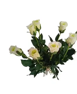 Květiny Umělá květina poupě Růže bílá, 64 cm, 9 ks