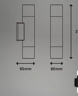 Nástěnná svítidla Briloner LED koupelnové světlo 2090025 dva zdroje, černá