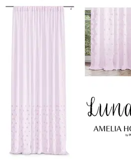 Záclony Záclona AmeliaHome Lunare růžová, velikost 140x270