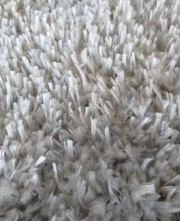 Chlupaté koberce Šedý koberec s vysokým vlasem