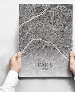 Moderní obrazy Sada obrazů - Map Of Paris II