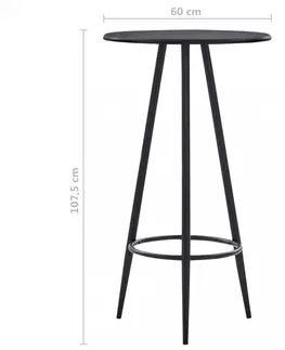 Barové stolky Barový stůl Ø 60cm Dekorhome Černá