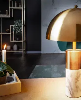 Stolní lampy LuxD 25021 Designová stolní lampa Aamira 52 cm zlatá