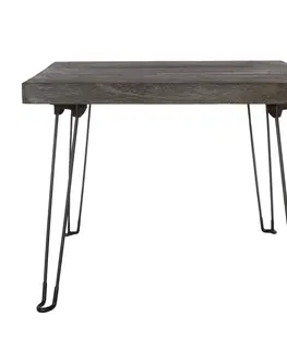 Konferenční stolky Odkládací stolek Pavlovnie šedé dřevo, 54 x 28 cm
