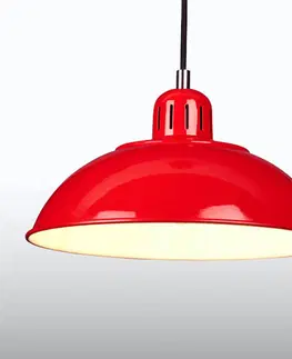 Závěsná světla Elstead Červené závěsné světlo Franklin v retro stylu