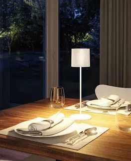 Venkovní osvětlení terasy Paulmann Nabíjecí stolní lampa Paulmann Tuni LED, bílá, plast, IP44