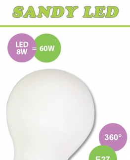 Žárovky LED žárovka Sandy LED E27 S2410 8W OPAL denní bílá