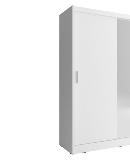 Šatní skříně Kombinovaná skříň CONCINNA 1 se zrcadlem 150, bílá