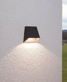 Venkovní nástěnná svítidla Lucande Široké venkovní nástěnné svítidlo Hanno s LED
