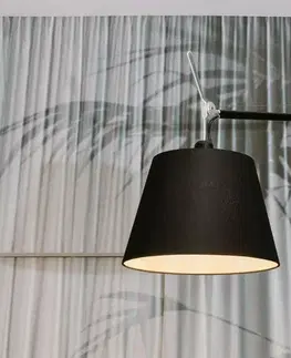LED nástěnná svítidla Artemide Tolomeo Mega nástěnná, stolní a stojací lampa LED 2700K - se stmívačem na těle lampy - černá 0761W30A