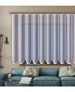 Záclony Forbyt, Hotová záclona nebo balkonová záclona, Edita, bílá 200 x 250 cm