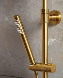 Sprchy a sprchové panely KFA MOZA PREMIUM termostatický sprchový set, kartáčované zlato 5736-920-31