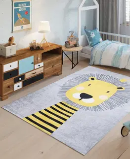 Dětské koberce Dětský koberec s roztomilým motivem lva Šířka: 140 cm | Délka: 200 cm