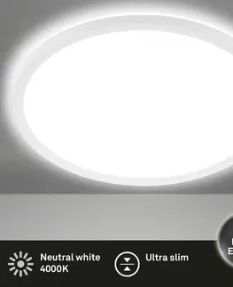 LED stropní svítidla BRILONER Slim svítidlo LED panel, pr. 42 cm, 3000 lm, 22 W, bílé BRILO 7157-416