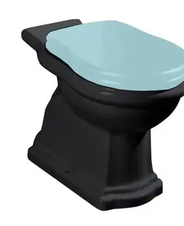 Koupelna KERASAN RETRO WC kombi mísa 38,5x72cm, spodní odpad, černá mat 101231