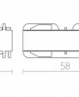 Kolejnice a příslušenství 3fáze RED - DESIGN RENDL RENDL EUTRAC podélný spoj vodivý stříbrnošedá 230V  R11319