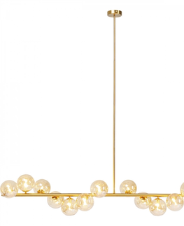 Designové lustry KARE Design Stropní světlo Scala Balls - mosaz, 150cm