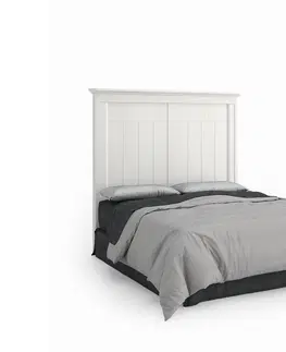 Luxusní a stylové postele Estila Moderní designová masivní manželská postel Lyon z borovicového dřeva s možností volitelné barevnosti 135-180 cm