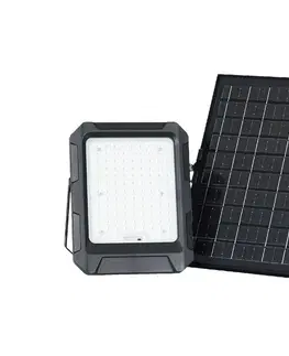 LED osvětlení  LED Solární reflektor LED/10W/3,7V IP65 4000K černá + DO 