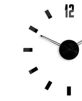 Nalepovací hodiny ModernClock 3D nalepovací hodiny Point černé