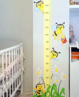 Samolepky na zeď Samolepky do dětského pokoje - Dětský metr se včelkami
