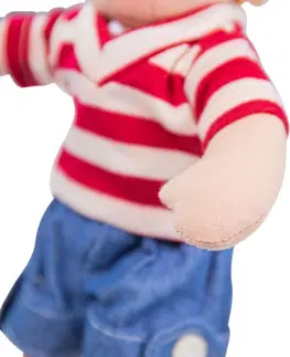 Panenky Bigjigs Toys Látková panenka HARRY 28 cm červeno-modrá