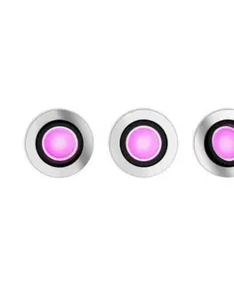 Chytré osvětlení Hue Bluetooth LED White and Color Ambiance set 3ks Zapuštěných bodových svítidel Philips Centura 8719514342866 GU10 3x5,7W 3x350lm 2000-6500K RGB IP20 hliníkové, stmívatelné
